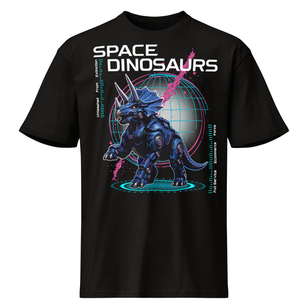 Street Retro Collection - Triceratops / Full Logo Back Men T-Shirt