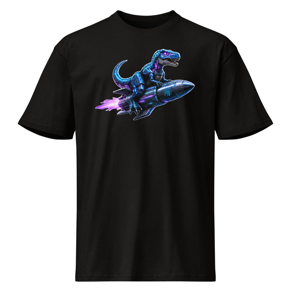 Character Rocket Collection - T-rex / Full Logo Back Men T-Shirt