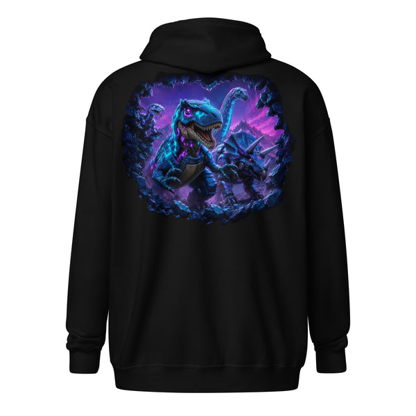 Group Collection - All Dinos Portal / Full Logo Back Pocket Zip Hoodie