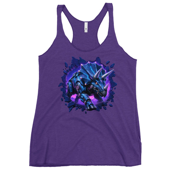 Burst Collection - Triceratops / Full Logo Back Women Tank