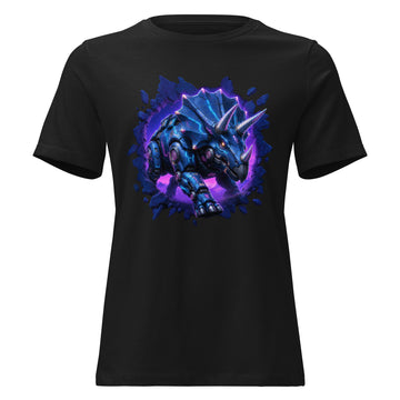 Burst Collection - Triceratops / Full Logo Back Women T-Shirt