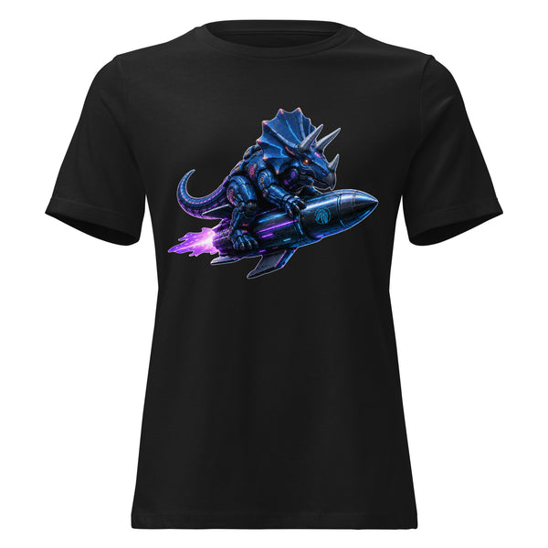 Character Rocket Collection - Triceratops / Full Logo Back Women T-Shirt