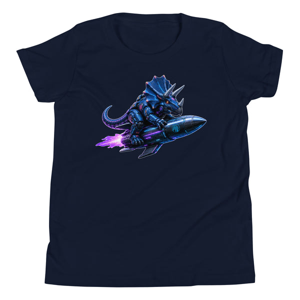 Character Rocket Collection - Triceratops / Full Logo Back Youth T-Shirt