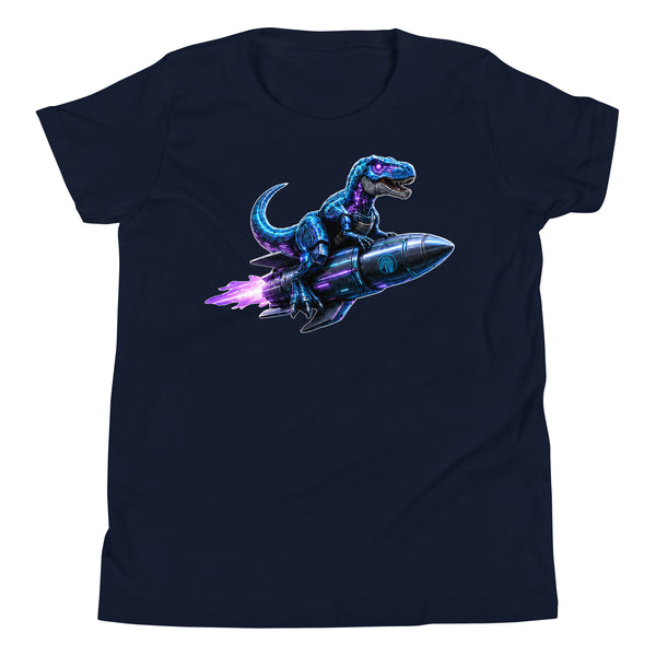 Character Rocket Collection - T-rex / Full Logo Back Youth T-Shirt